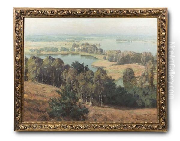 Seenlandschaft Mit Birkenhain Oil Painting by Hans Busse