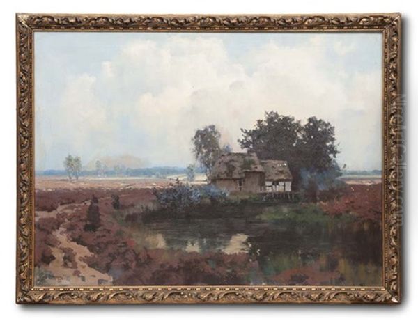 Markische Landschaft Bei Leipzig Oil Painting by Hans Busse