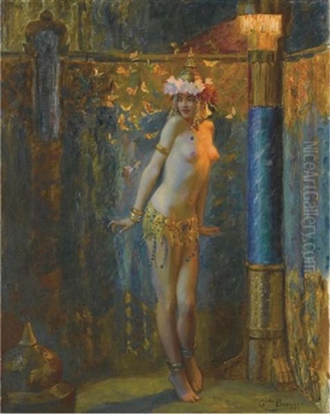 La Danse De Salome Ou Les Papillons D'or Oil Painting by Gaston Bussiere