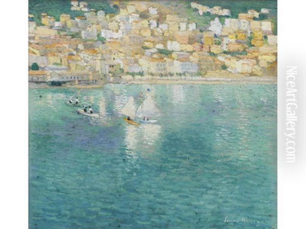 Villefranche-sur-mer Oil Painting by Simon Albert Bussy