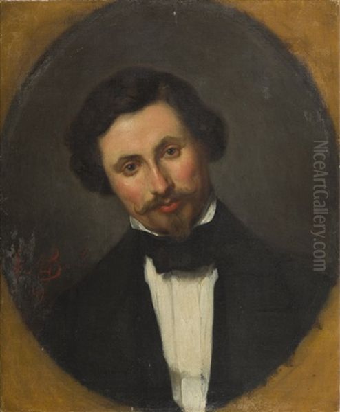 Portrait Of A Man In A Tailcoat Oil Painting by Ludwik Aleksander Buszard