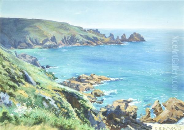 The Cornish Coast Oil Painting by Charles Ernest Butler