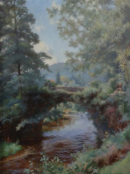 Woodland Stream by Charles Ernest Butler