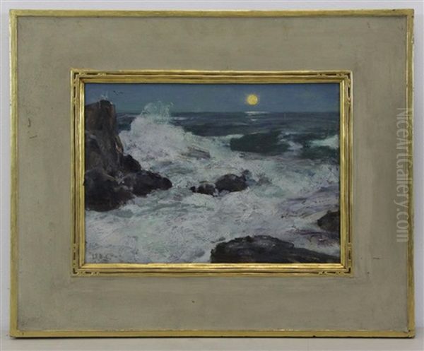 Moonlit Seascape Oil Painting by Howard Russell Butler