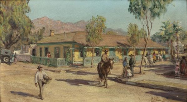 Pueblo Oil Painting by Howard Russell Butler