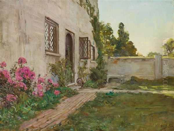 Pink Phlox Oil Painting by Howard Russell Butler