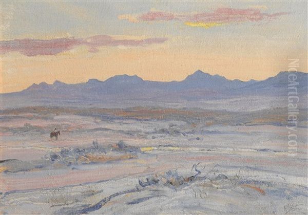 Lone Horseman, California Oil Painting by Howard Russell Butler