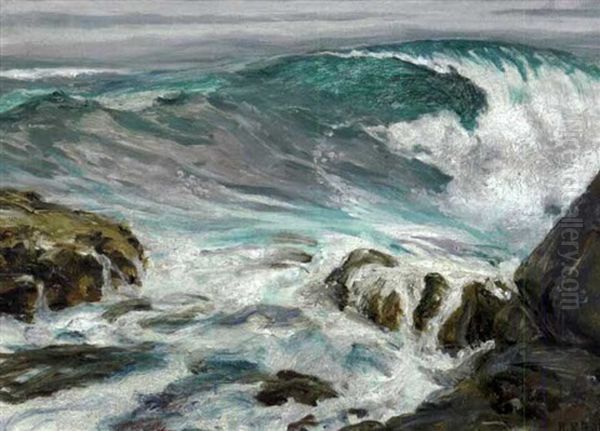 Coastal Landscape Oil Painting by Howard Russell Butler