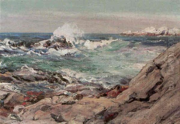 Bird Rocks, Carmel, California Oil Painting by Howard Russell Butler