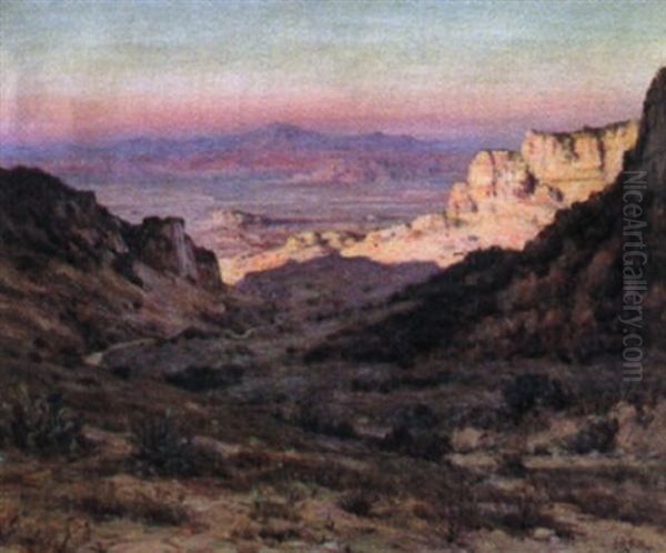 Desert View (last Light On The Desert) Oil Painting by Howard Russell Butler