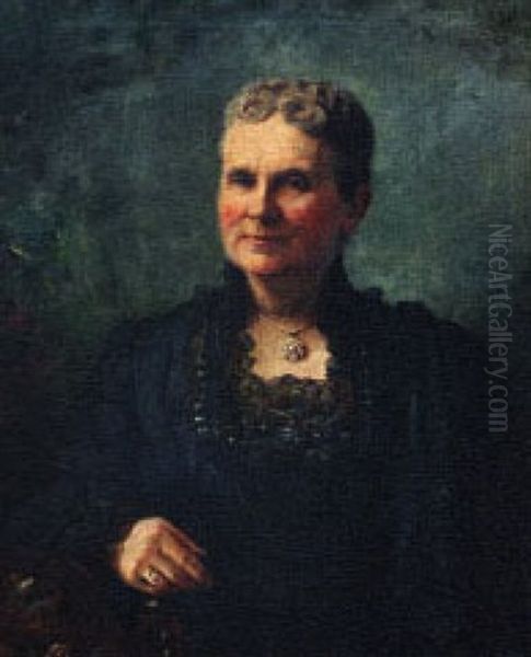 Portrait Of Mrs. Thomas S. Kirksbride Oil Painting by Howard Russell Butler