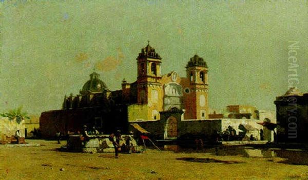 Inglesia Santa Ana, Mexico Oil Painting by Howard Russell Butler