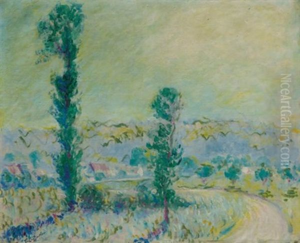 Un Petit Chemin A Giverny Par Vernon Dans L' Eure Oil Painting by Theodore Earl Butler