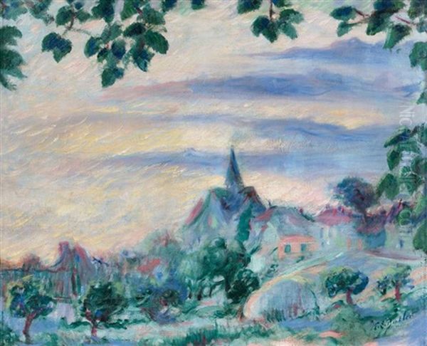 Giverny Par Vernon (eure) Oil Painting by Theodore Earl Butler