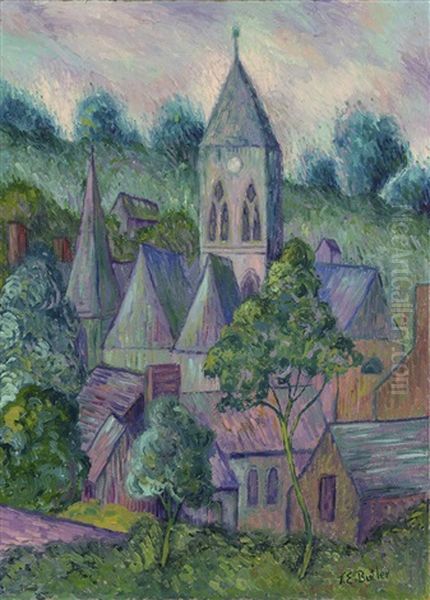 Veules-les-roses Oil Painting by Theodore Earl Butler