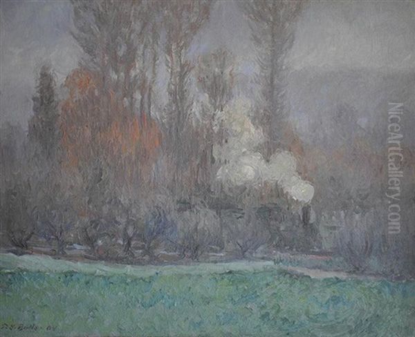 Le Train A Giverny Oil Painting by Theodore Earl Butler