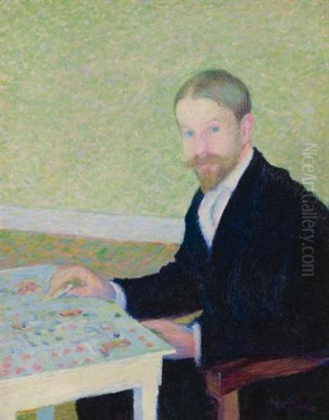 Portrait Of The Artist, Wiiliam Hart, Giverny Oil Painting by Theodore Earl Butler