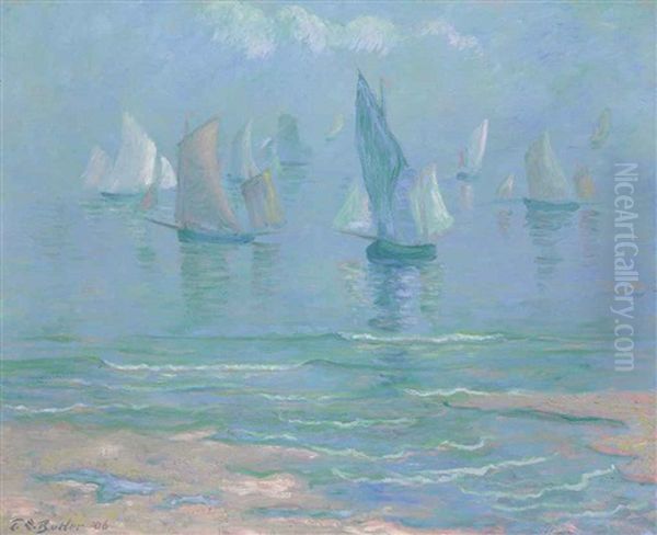 Sailboats At Dieppe by Theodore Earl Butler