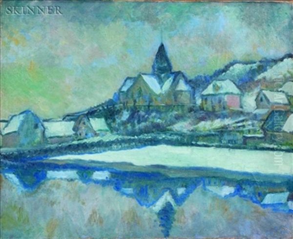 Inondation A Giverny Oil Painting by Theodore Earl Butler