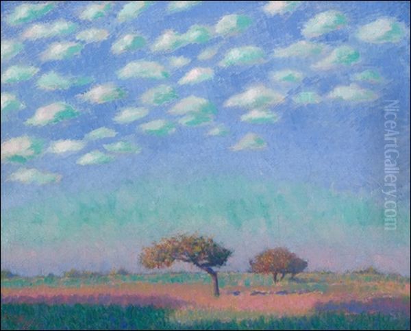 The Plain In Giverny, Apple Trees Oil Painting by Theodore Earl Butler