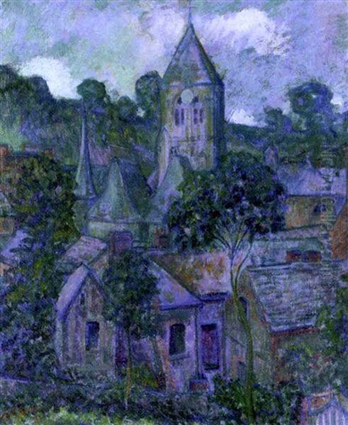 Veules-les-roses At Night Oil Painting by Theodore Earl Butler