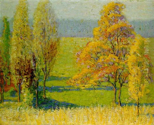 Fall Landscape Oil Painting by Theodore Earl Butler