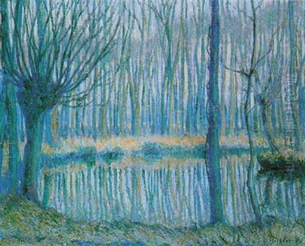 L'ept A Giverny Oil Painting by Theodore Earl Butler