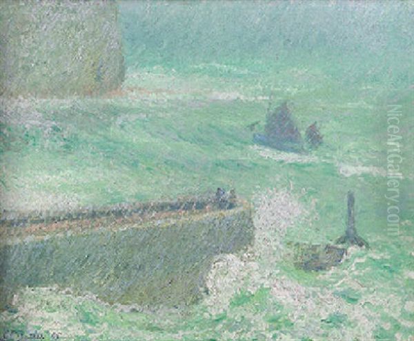 La Mer A Quiberville Oil Painting by Theodore Earl Butler