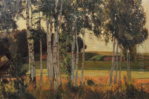 Sommerlicher Birkenwald Oil Painting by Bernhard Buttersack