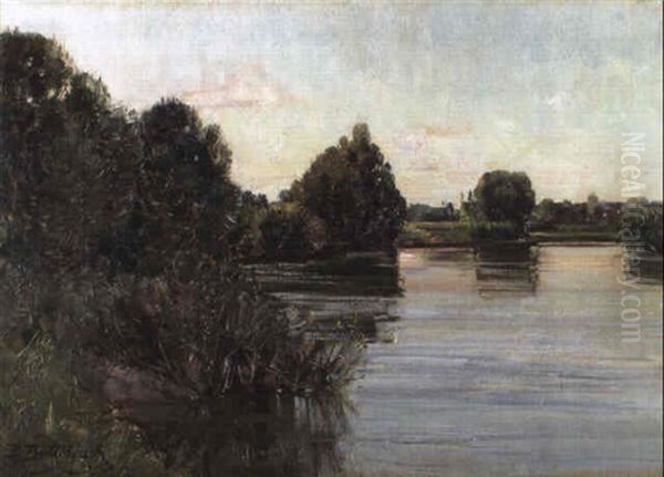 Fruhling Am See Oil Painting by Bernhard Buttersack