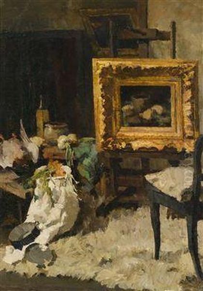 Im Atelier Oil Painting by Theodor Alt