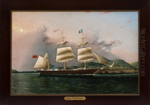 The James L. Pendergast Of Quebec Entering Rio Oil Painting by James Edward Buttersworth