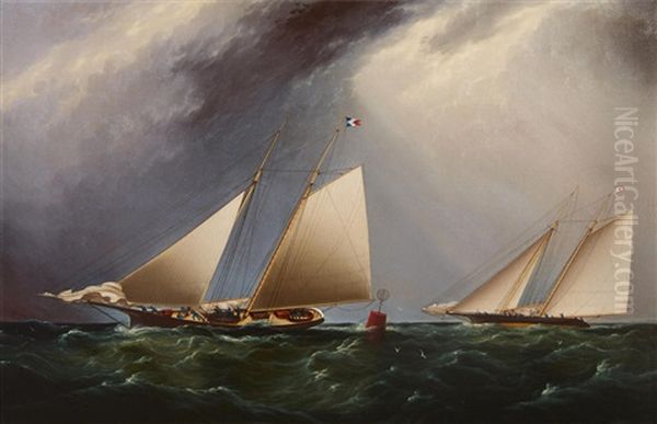 Cornelia And Magic Rounding Buoy 8-1/2 Oil Painting by James Edward Buttersworth