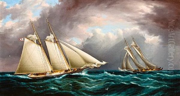 Yacht Race Oil Painting by James Edward Buttersworth