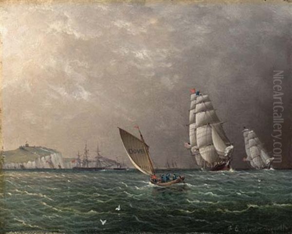 An American Merchantman Signalling For A Pilot In The Channel Off Dover Oil Painting by James Edward Buttersworth