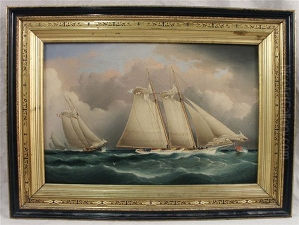 Atalanta Rounding Buoy 8 1/2 Oil Painting by James Edward Buttersworth