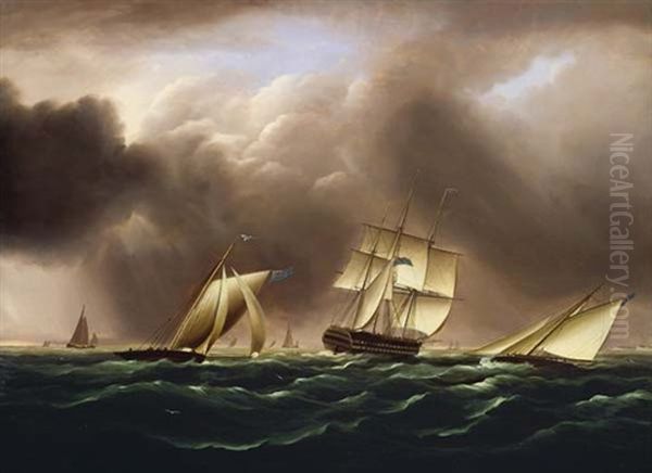 On The High Seas Oil Painting by James Edward Buttersworth