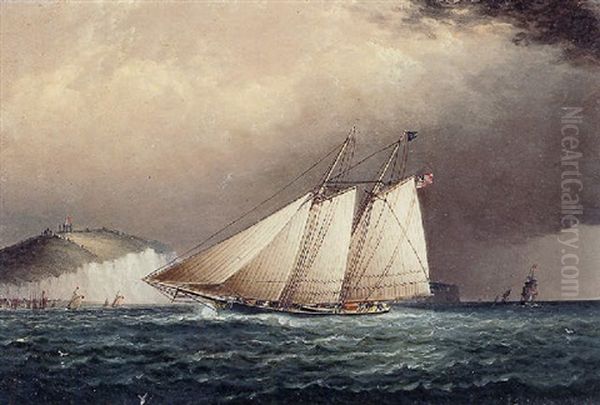 Sailing Off The Coast Of Dover Oil Painting by James Edward Buttersworth