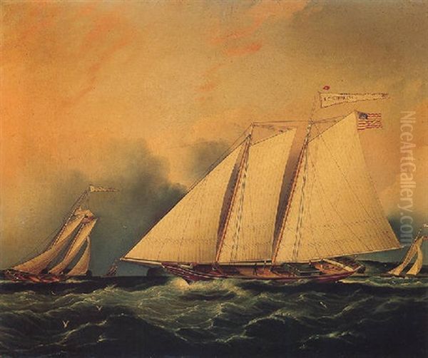 Under The Full Sail Oil Painting by James Edward Buttersworth