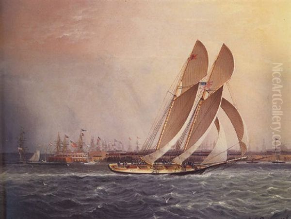 Off The Battery Oil Painting by James Edward Buttersworth