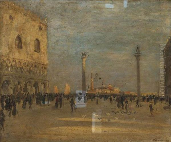 Piazza San Marco, Venezia Oil Painting by Alessandro Altamura