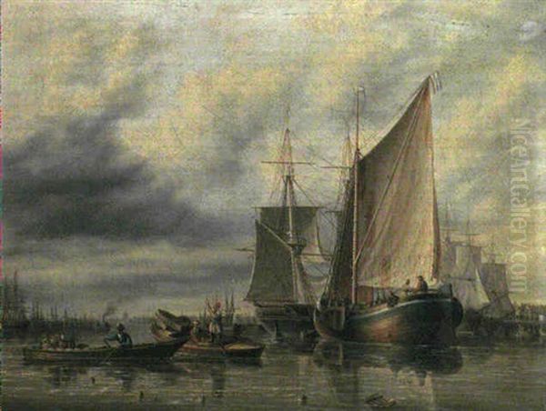 Arriving In Port Oil Painting by James Edward Buttersworth