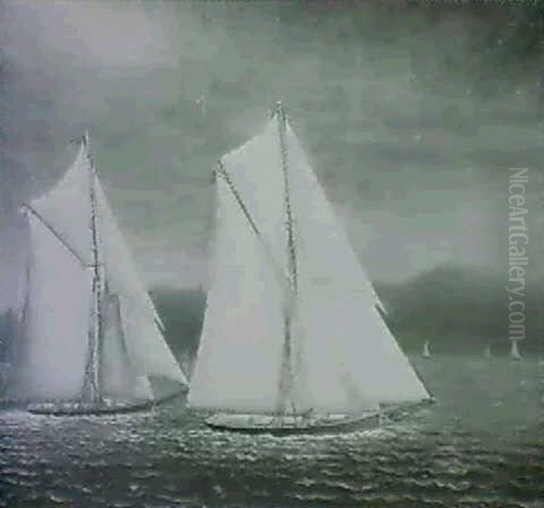 Yacht Race Oil Painting by James Edward Buttersworth