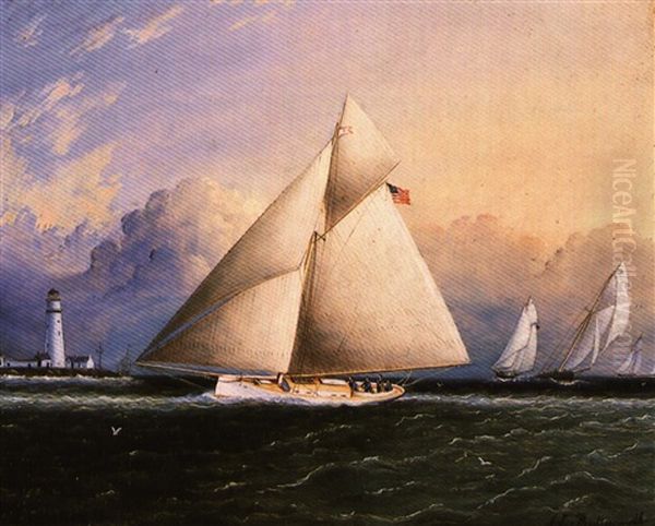 Yacht Race Oil Painting by James Edward Buttersworth