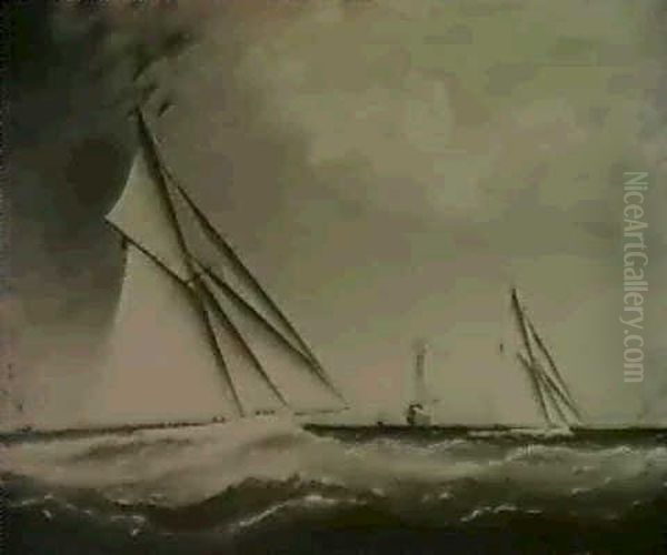 The Yacht Race Oil Painting by James Edward Buttersworth