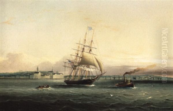 Arriving In Port Oil Painting by James Edward Buttersworth