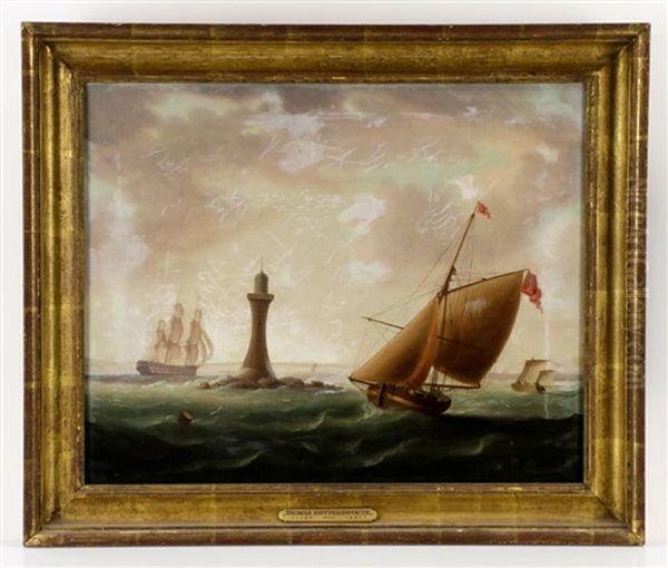 Mersey River Scene Oil Painting by Thomas Buttersworth