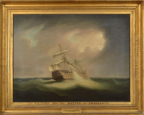 The Victory After The Battle Of Trafalgar Oil Painting by Thomas Buttersworth