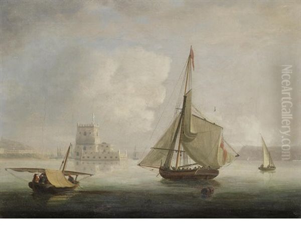 Mouth Of The Tagus Oil Painting by Thomas Buttersworth