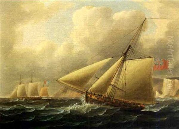 Cutter Off Dover Oil Painting by Thomas Buttersworth